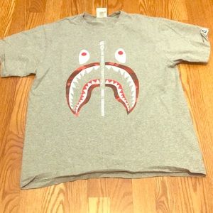 Bape color camp shark t-shirt